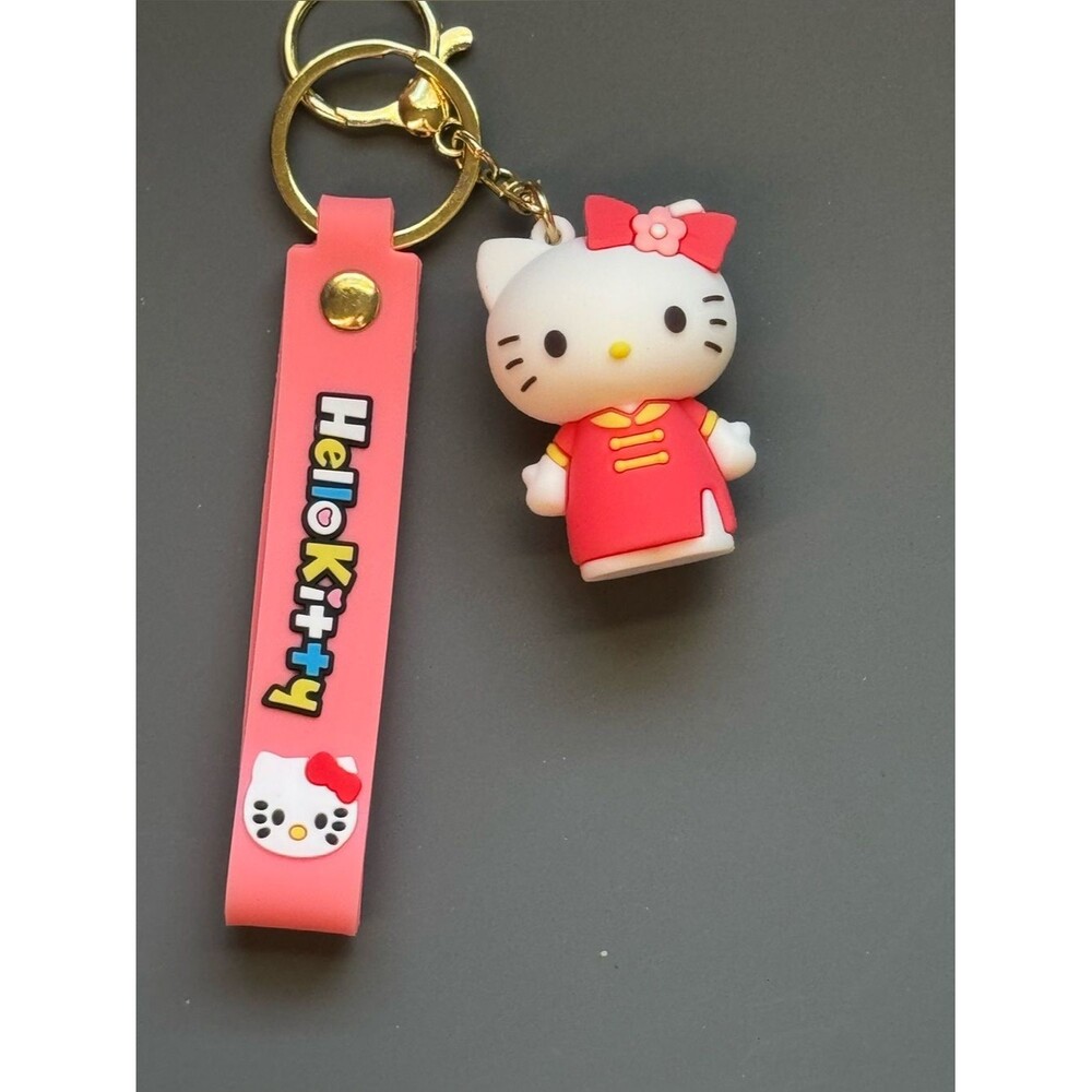 Hello Kitty Pink Silicone Bag Charm Keychain Charm NIP